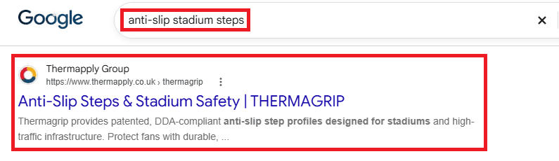 Thermapply google page 1 ranking