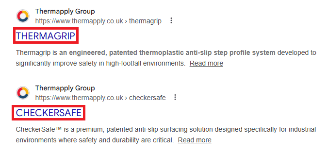 poorly written title tags on thermapply